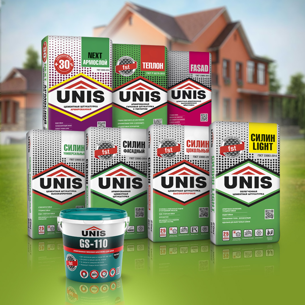 UNIS FST В ШТУКАТУРНЫХ СОСТАВАХ UNIS FST В ШТУКАТУРНЫХ СОСТАВАХ